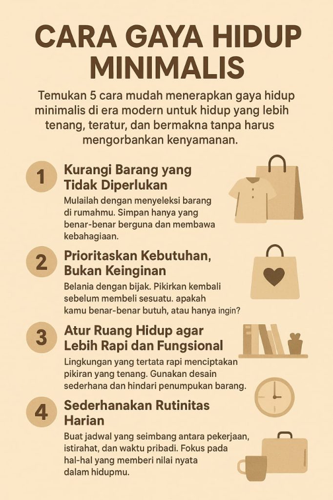 Cara Gaya Hidup Minimalis